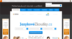 Desktop Screenshot of jazykovezkousky.cz