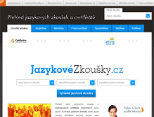 Tablet Screenshot of jazykovezkousky.cz